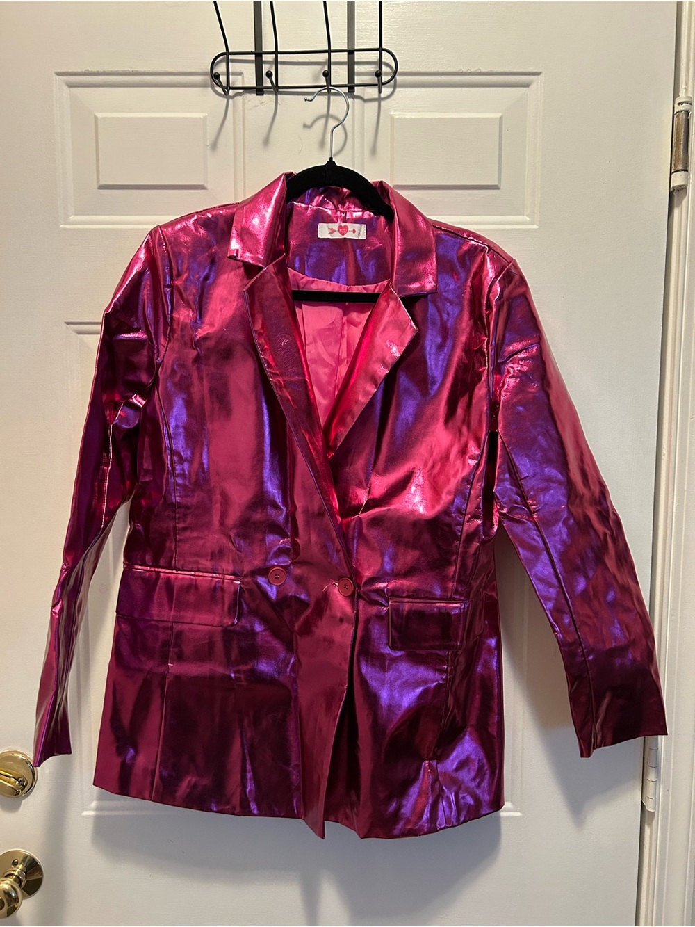 NWOT BUDDYLOVE - AVERY ELECTRIC BLAZER Metallic Pink Women’s Blazer Size S